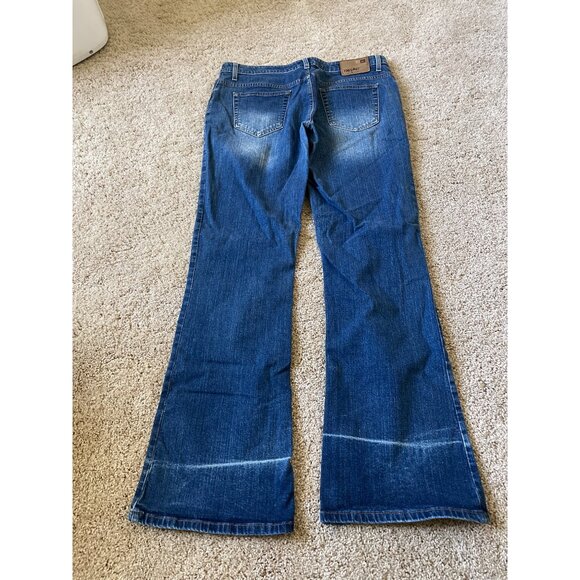 Mossimo Women's Wide Leg Flare Cotton Y2K Jeans Size 11 Blue Low Rise Denim - Picture 8 of 8